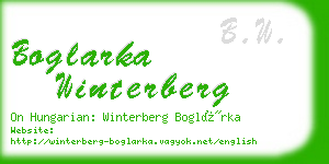 boglarka winterberg business card